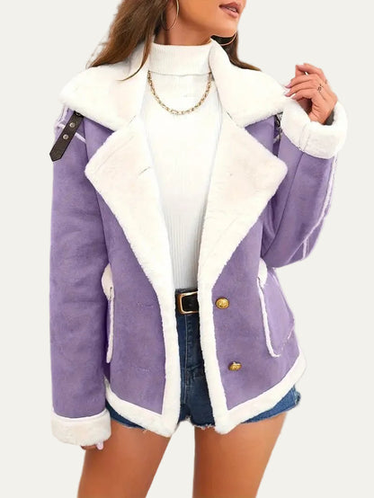 VogeLuxe | Women’s Aviator Faux Shearling Jacket