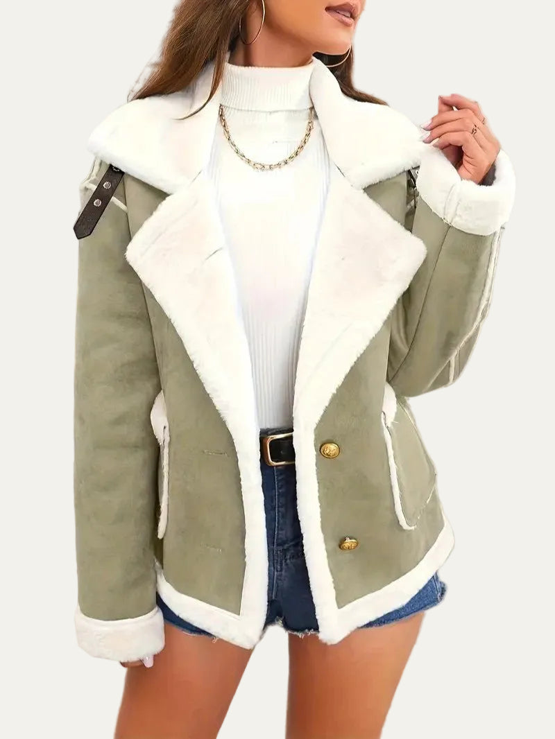 VogeLuxe | Women’s Aviator Faux Shearling Jacket