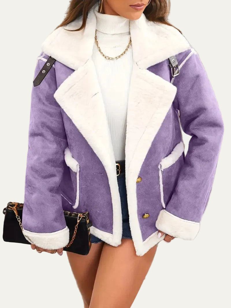 VogeLuxe | Women’s Aviator Faux Shearling Jacket