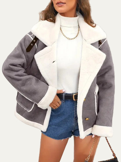 VogeLuxe | Women’s Aviator Faux Shearling Jacket