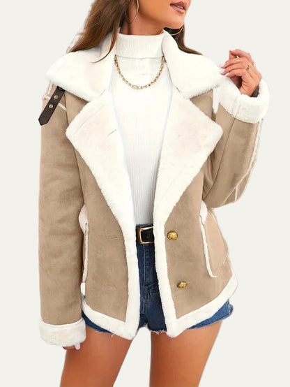 VogeLuxe | Women’s Aviator Faux Shearling Jacket