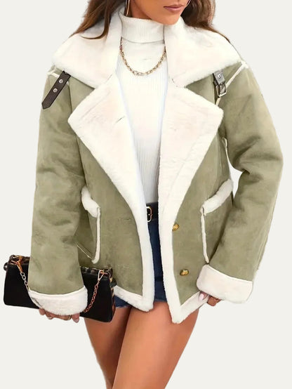 VogeLuxe | Women’s Aviator Faux Shearling Jacket