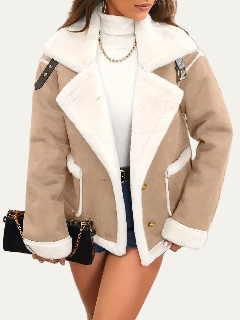 VogeLuxe | Women’s Aviator Faux Shearling Jacket