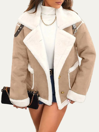 VogeLuxe | Women’s Aviator Faux Shearling Jacket