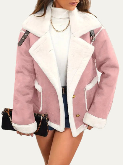 VogeLuxe | Women’s Aviator Faux Shearling Jacket