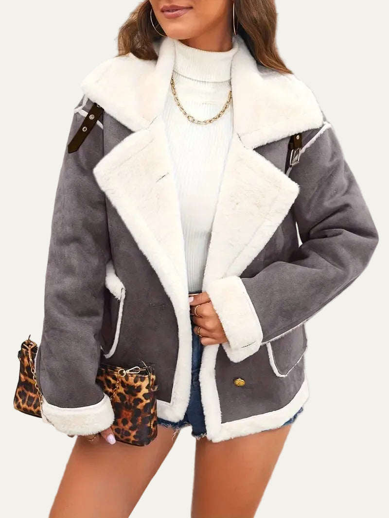 VogeLuxe | Women’s Aviator Faux Shearling Jacket