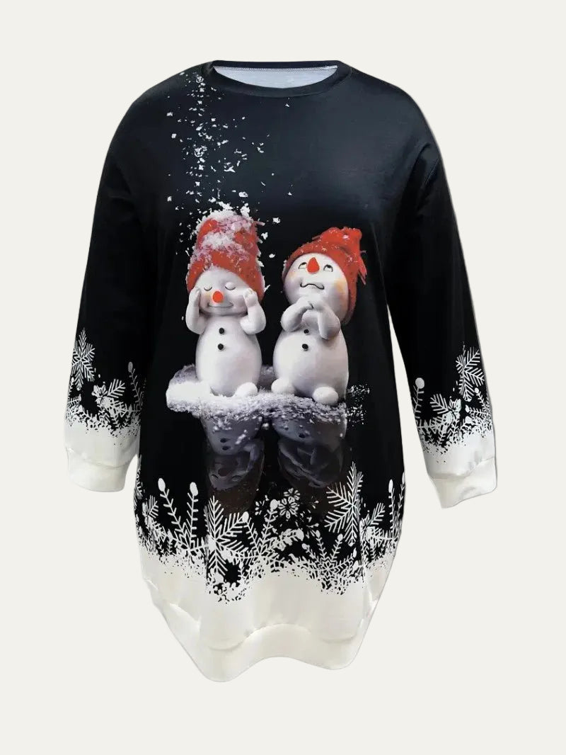 VogeLuxe | Women’s Festive Snowman Tunic Dress
