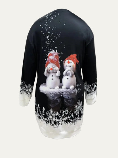 VogeLuxe | Women’s Festive Snowman Tunic Dress