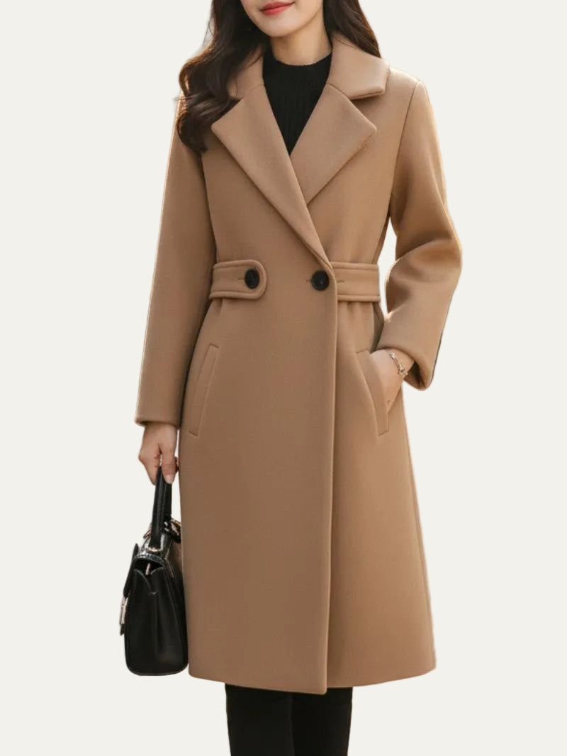VogeLuxe | Women’s Tailored Mid Length Wrap Coat