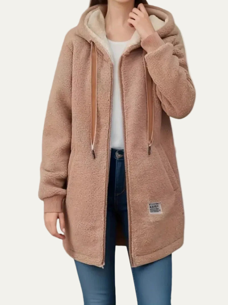 VogeLuxe | Women’s Sherpa Fleece Zip Hooded Jacket