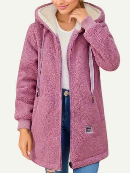 VogeLuxe | Women’s Sherpa Fleece Zip Hooded Jacket