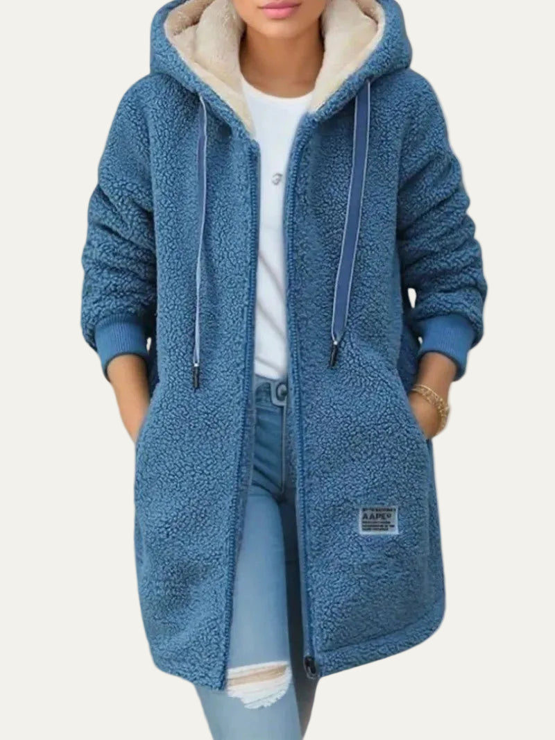 VogeLuxe | Women’s Sherpa Fleece Zip Hooded Jacket