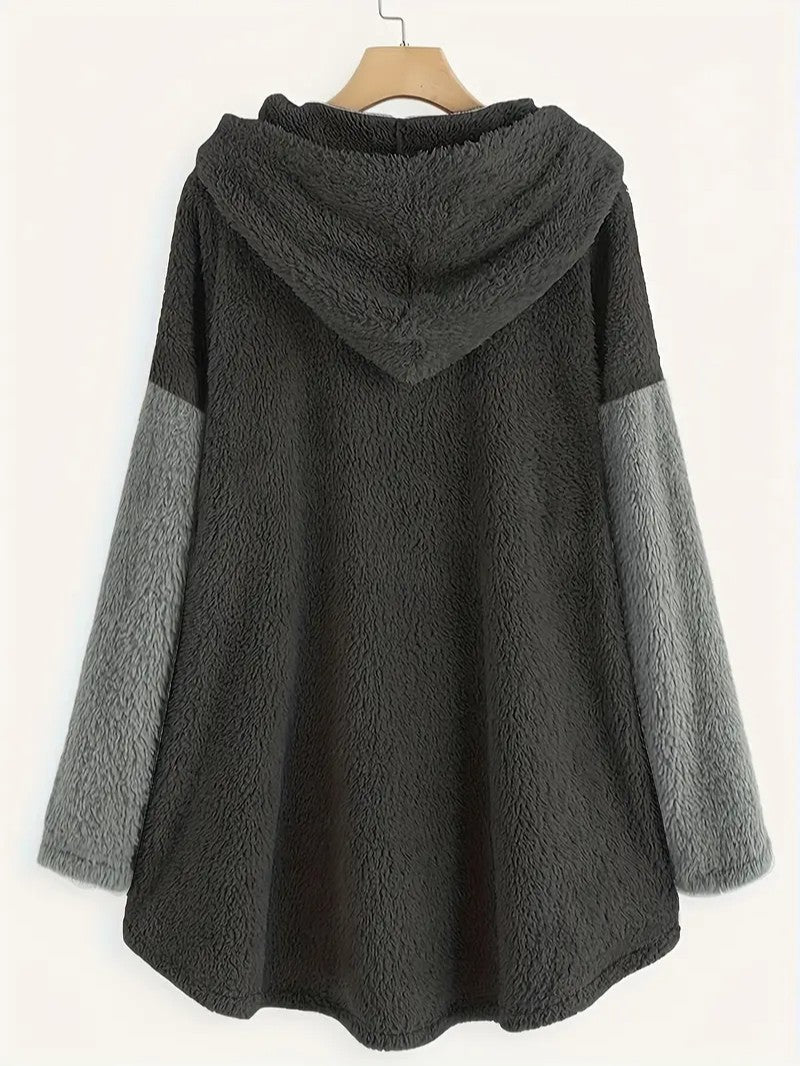 VogeLuxe | Women’s Oversized Sherpa Hoodie Blanket Sweatshirt
