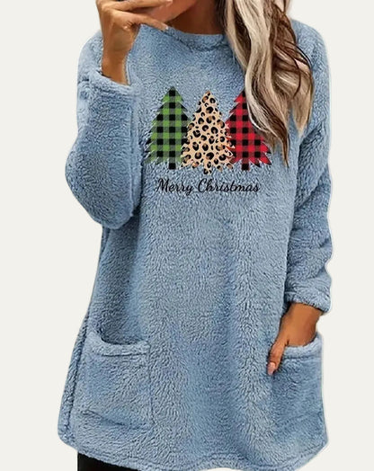 VogeLuxe | Women’s Christmas Fleece Tunic Top