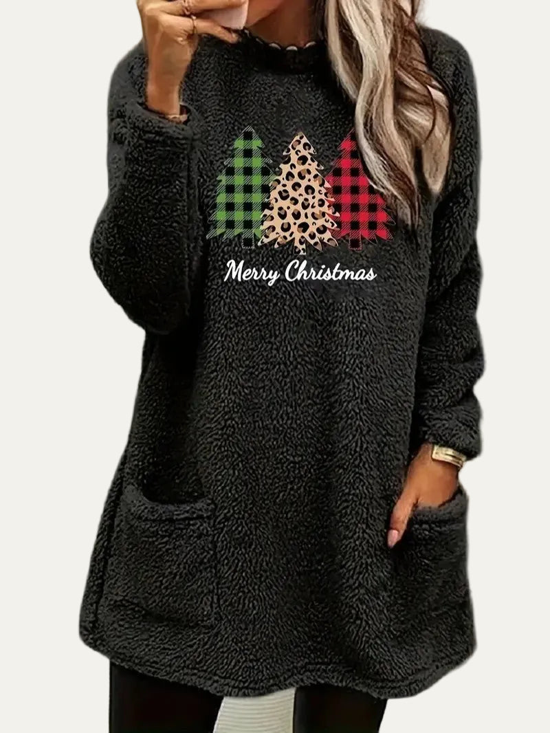 VogeLuxe | Women’s Christmas Fleece Tunic Top