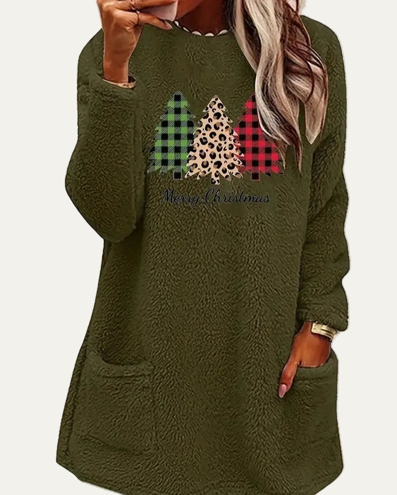 VogeLuxe | Women’s Christmas Fleece Tunic Top
