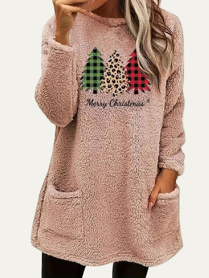 VogeLuxe | Women’s Christmas Fleece Tunic Top