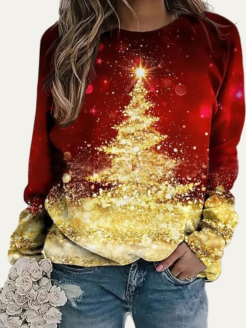 VogeLuxe | Women’s Festive Glitter Christmas Sweatshirt