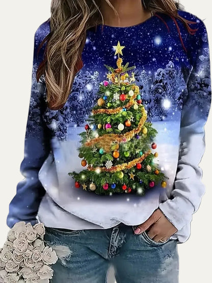 VogeLuxe | Women’s Festive Glitter Christmas Sweatshirt