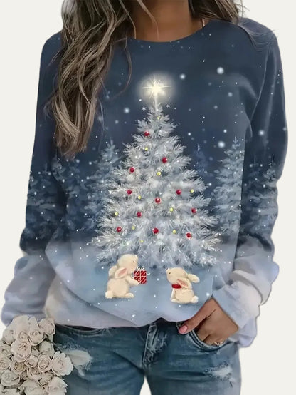 VogeLuxe | Women’s Festive Glitter Christmas Sweatshirt