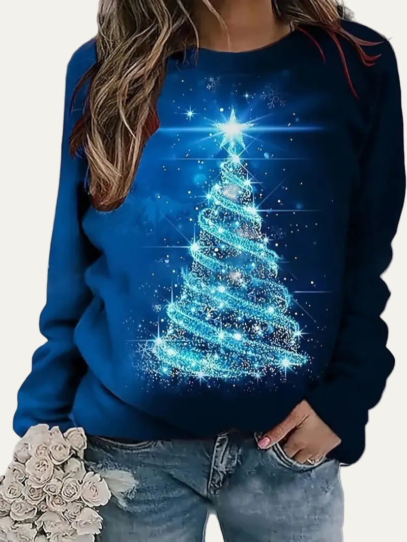 VogeLuxe | Women’s Festive Glitter Christmas Sweatshirt