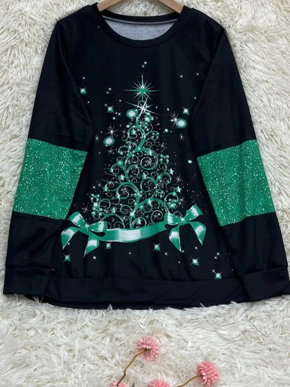 VogeLuxe | Women’s Seasonal Graphic Long Sleeve Sweatshirt