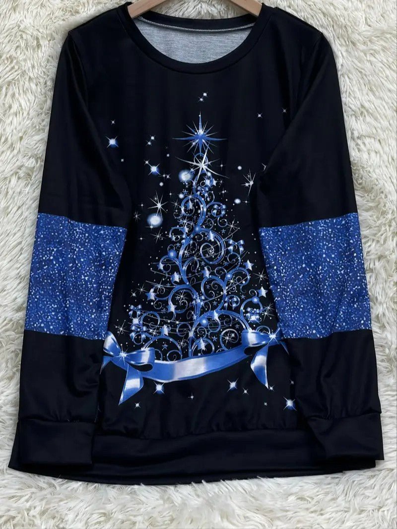 VogeLuxe | Women’s Seasonal Graphic Long Sleeve Sweatshirt