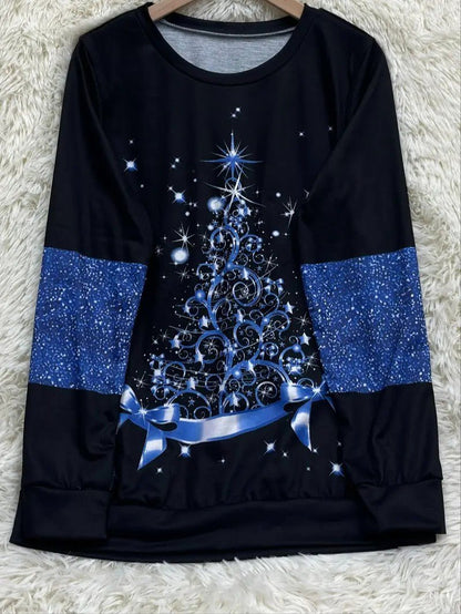 VogeLuxe | Women’s Seasonal Graphic Long Sleeve Sweatshirt