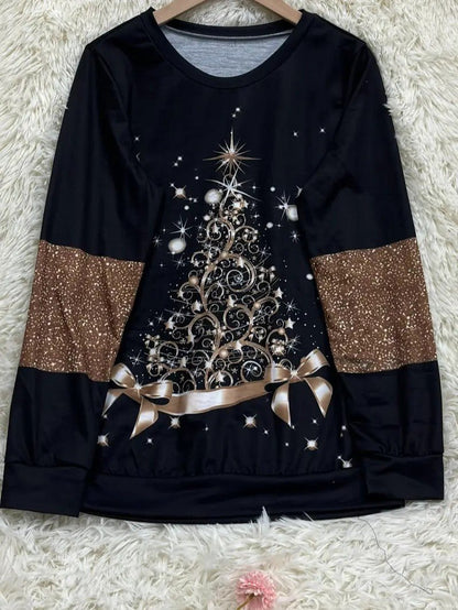 VogeLuxe | Women’s Seasonal Graphic Long Sleeve Sweatshirt