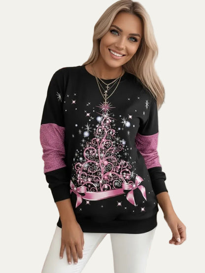 VogeLuxe | Women’s Seasonal Graphic Long Sleeve Sweatshirt
