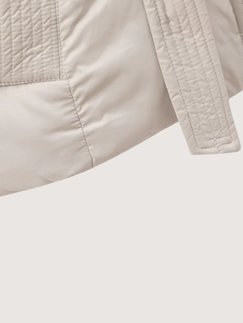 VogeLuxe | Women’s Belted Quilted Puffer Jacket with Hood