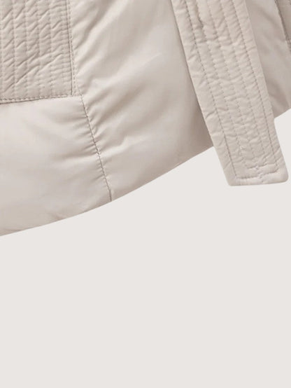 VogeLuxe | Women’s Belted Quilted Puffer Jacket with Hood