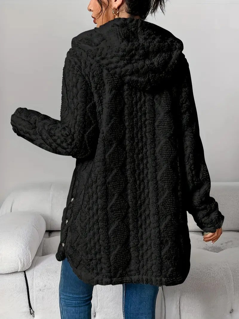 VogeLuxe | Women’s Quilted Hooded Longline Coat