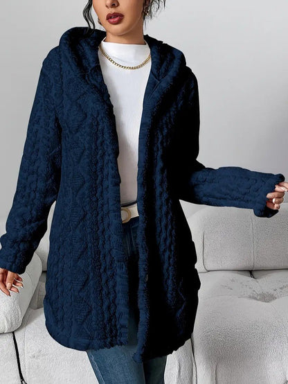VogeLuxe | Women’s Quilted Hooded Longline Coat