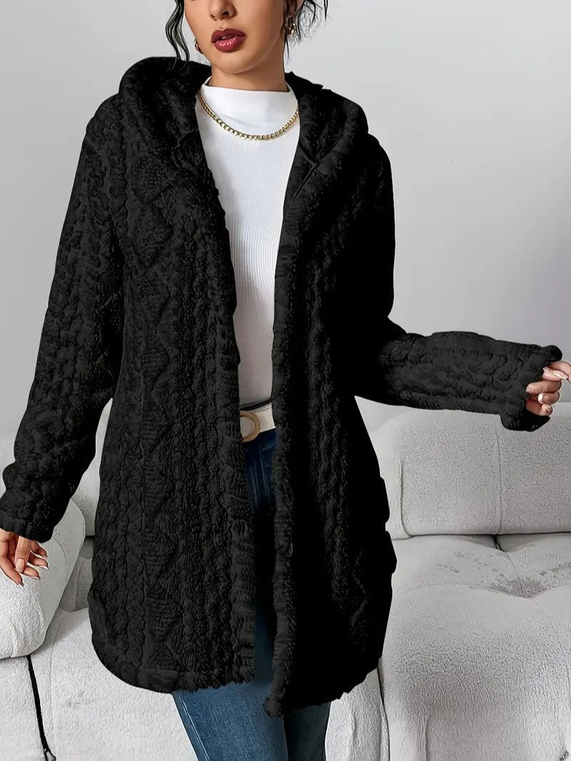 VogeLuxe | Women’s Quilted Hooded Longline Coat