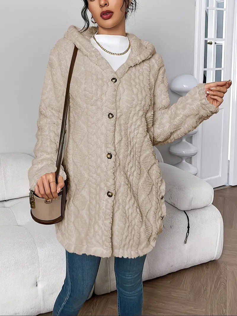 VogeLuxe | Women’s Quilted Hooded Longline Coat