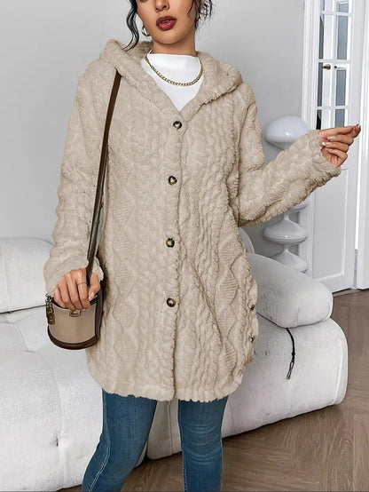 VogeLuxe | Women’s Quilted Hooded Longline Coat