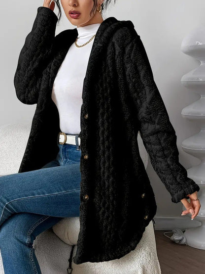 VogeLuxe | Women’s Quilted Hooded Longline Coat
