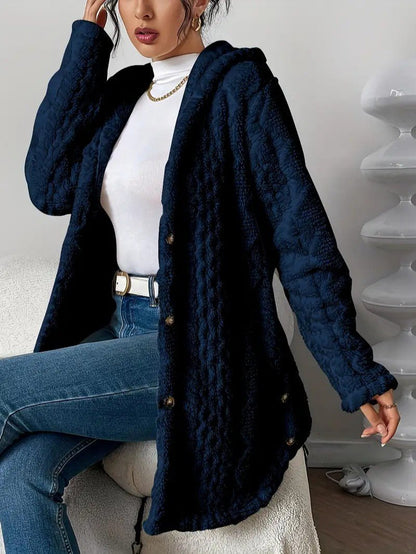 VogeLuxe | Women’s Quilted Hooded Longline Coat
