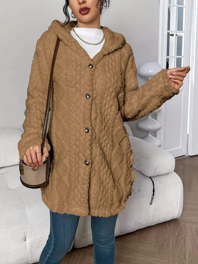 VogeLuxe | Women’s Quilted Hooded Longline Coat