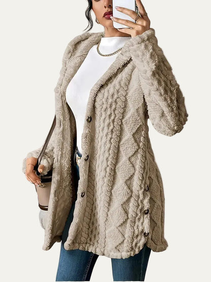 VogeLuxe | Women’s Quilted Hooded Longline Coat
