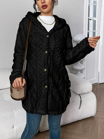 VogeLuxe | Women’s Quilted Hooded Longline Coat