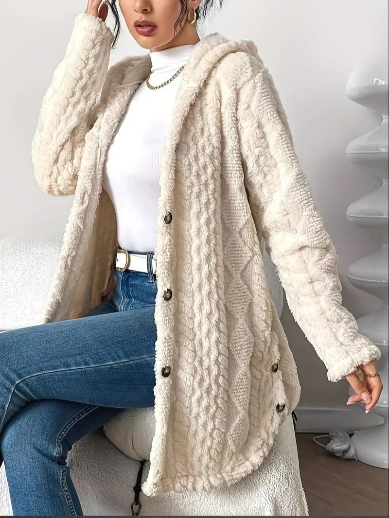 VogeLuxe | Women’s Quilted Hooded Longline Coat