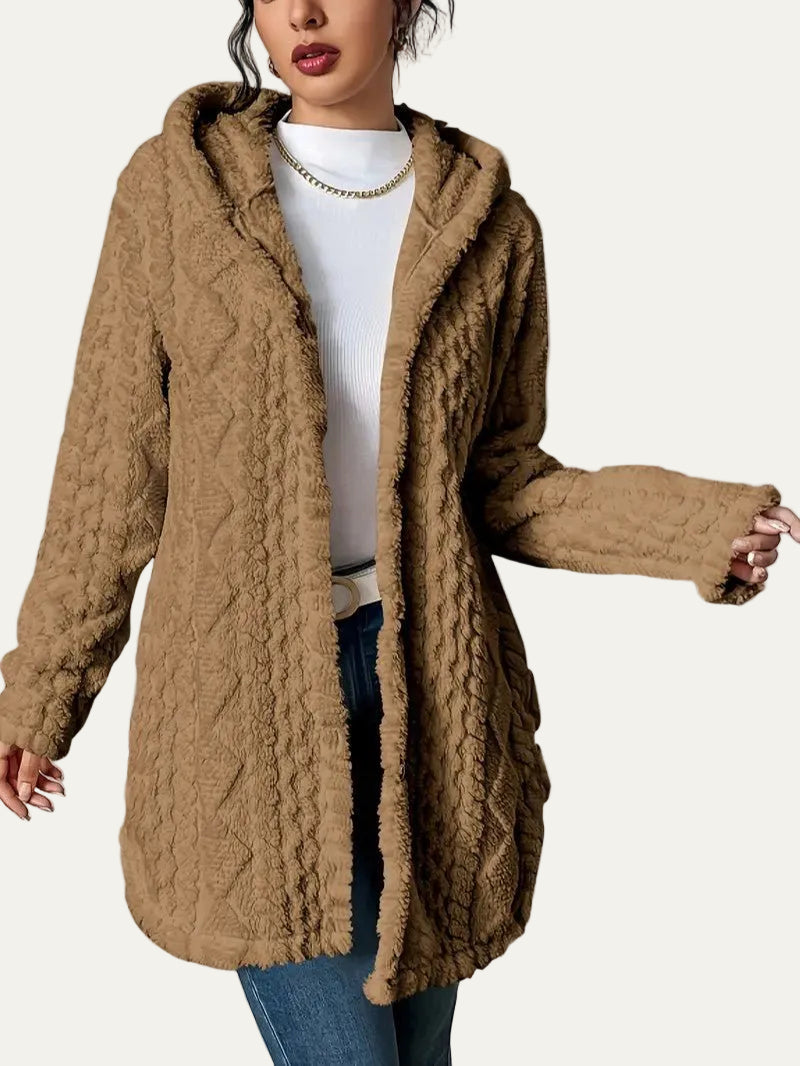 VogeLuxe | Women’s Quilted Hooded Longline Coat