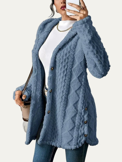 VogeLuxe | Women’s Quilted Hooded Longline Coat