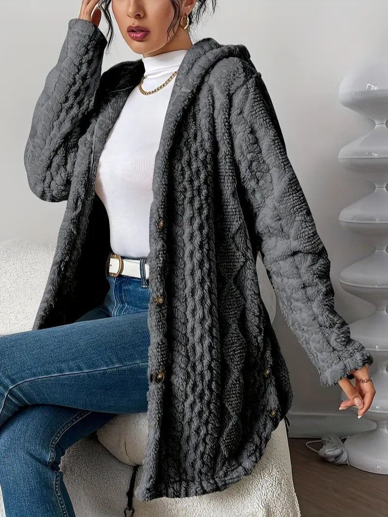 VogeLuxe | Women’s Quilted Hooded Longline Coat