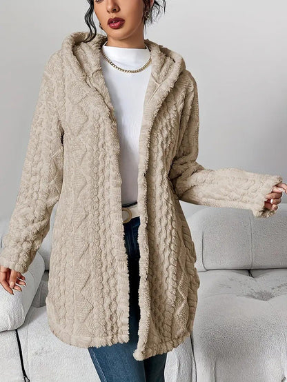 VogeLuxe | Women’s Quilted Hooded Longline Coat