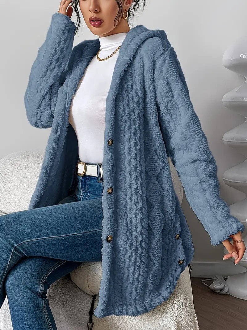 VogeLuxe | Women’s Quilted Hooded Longline Coat