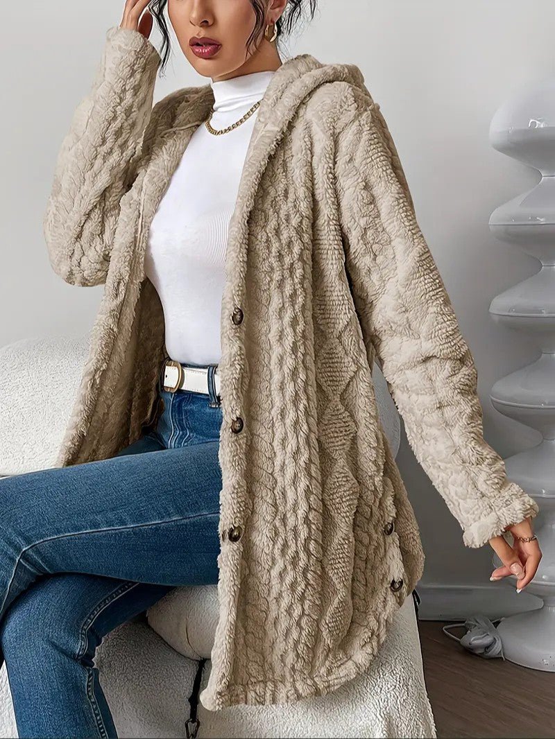 VogeLuxe | Women’s Quilted Hooded Longline Coat