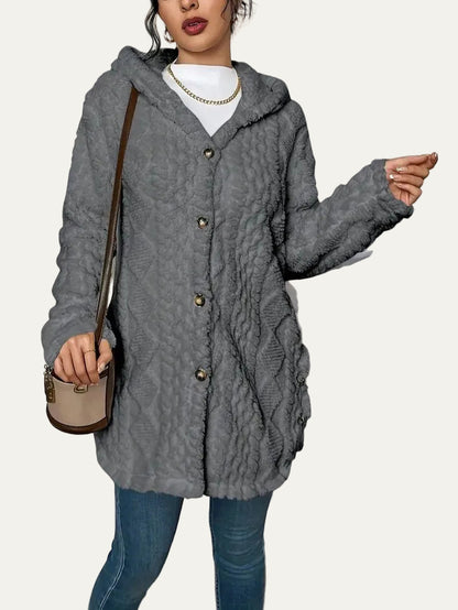 VogeLuxe | Women’s Quilted Hooded Longline Coat